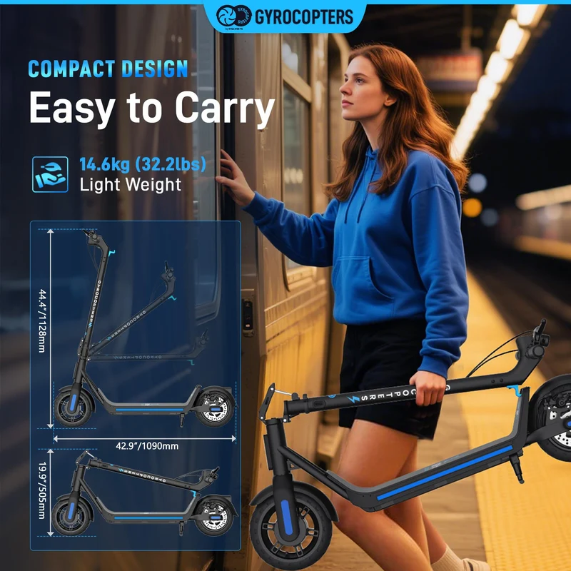 Gyrocopters Flash 6.0 Electric Scooter Canada – 30 km Range
