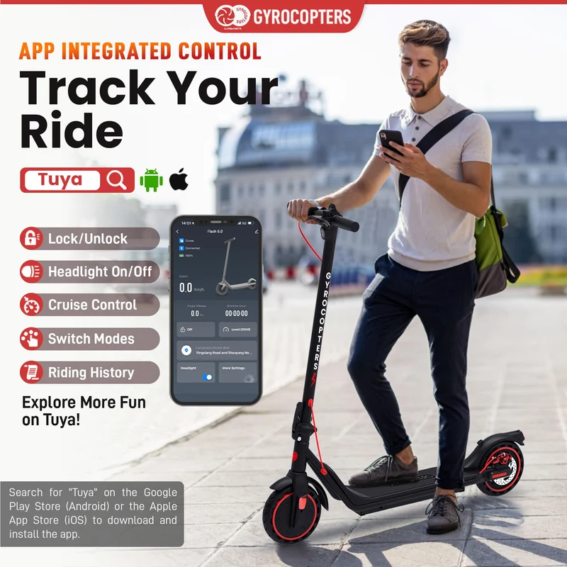 Gyrocopters Flash 6.0 Electric Scooter Canada – 30 km Range