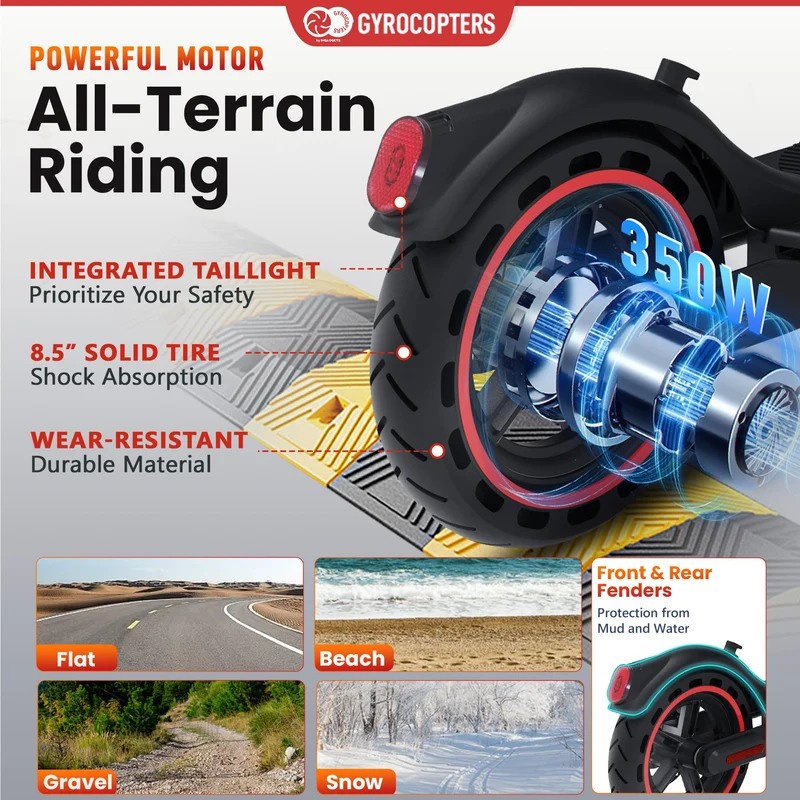 Gyrocopters Flash 6.0 Electric Scooter Canada – 30 km Range
