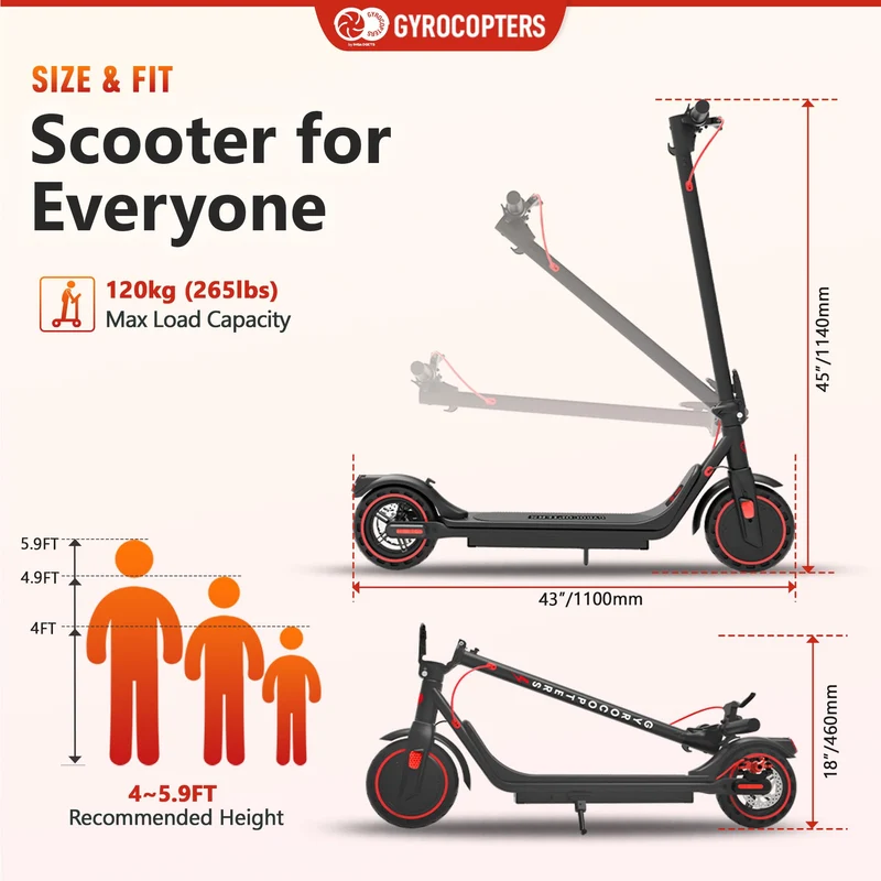 Gyrocopters Flash 6.0 Electric Scooter Canada – 30 km Range