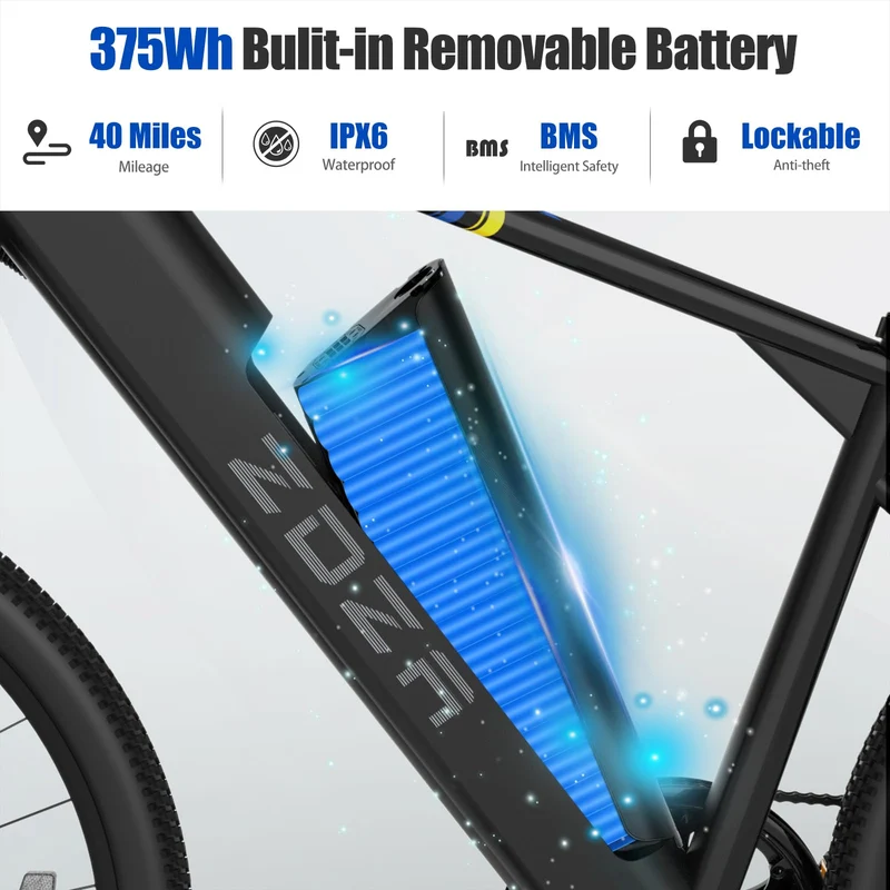 ZDZA Electric Bike 1000W Peak Motor | 26″ Mountain E-Bike Canada Stock – Fast Shipping