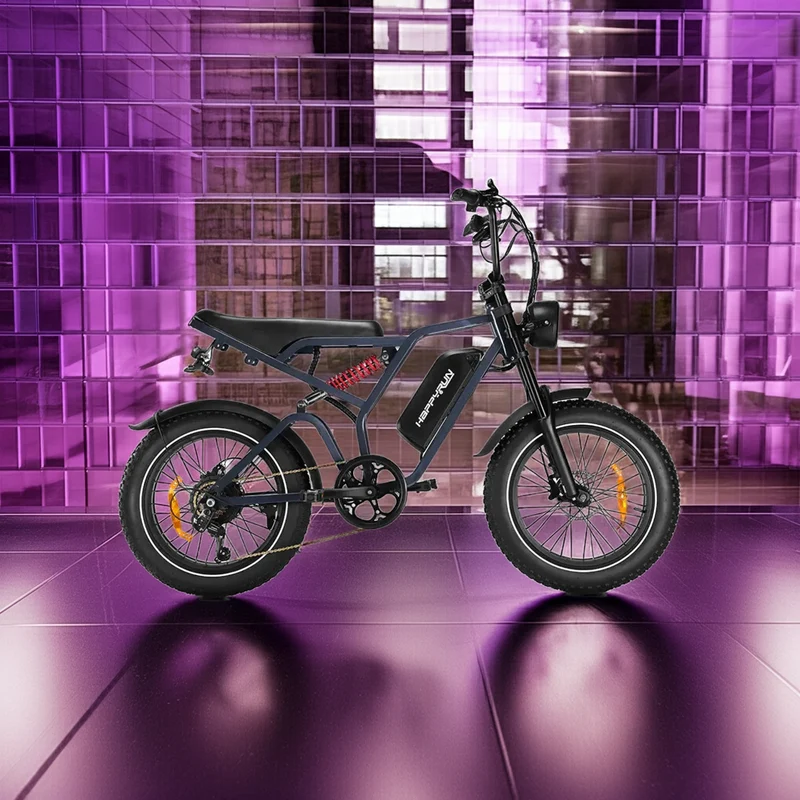 Happyrun Tank G60 Pro [CANADA shipping] 1000W Moped Style Offroad Electric Bike Fat Tire- Max Speed 57kph, Range 120km