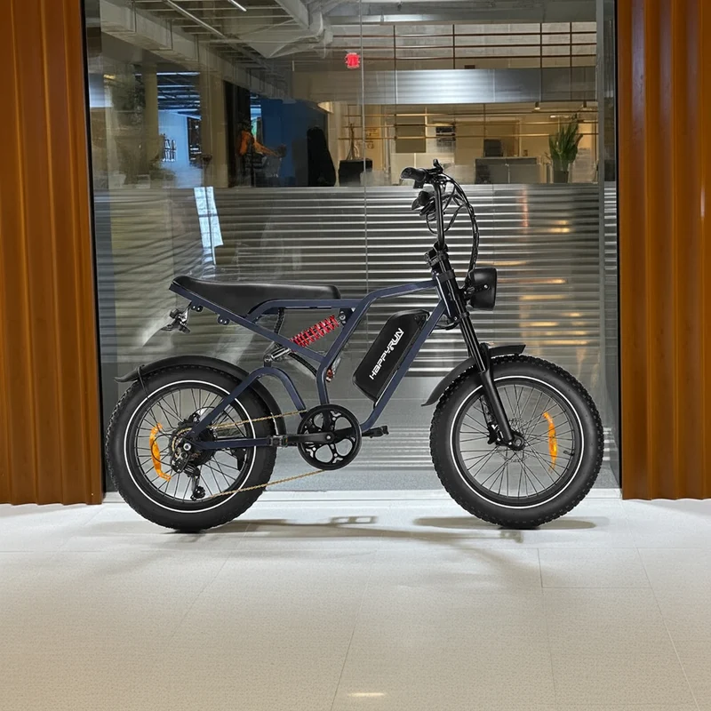 Happyrun Tank G60 Pro [CANADA shipping] 1000W Moped Style Offroad Electric Bike Fat Tire- Max Speed 57kph, Range 120km
