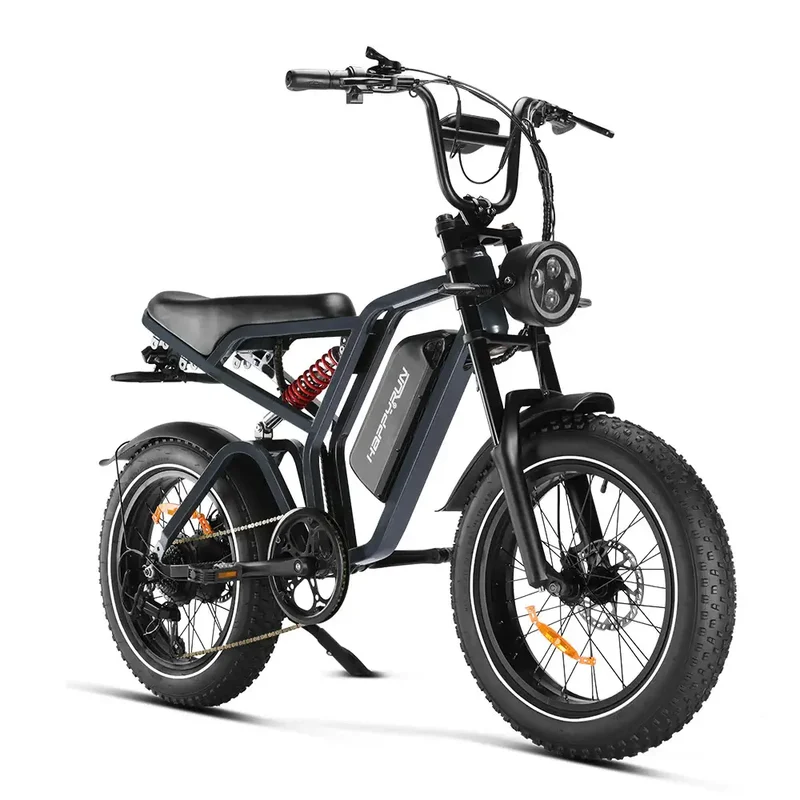 Happyrun Tank G60 Pro [CANADA shipping] 1000W Moped Style Offroad Electric Bike Fat Tire- Max Speed 57kph, Range 120km