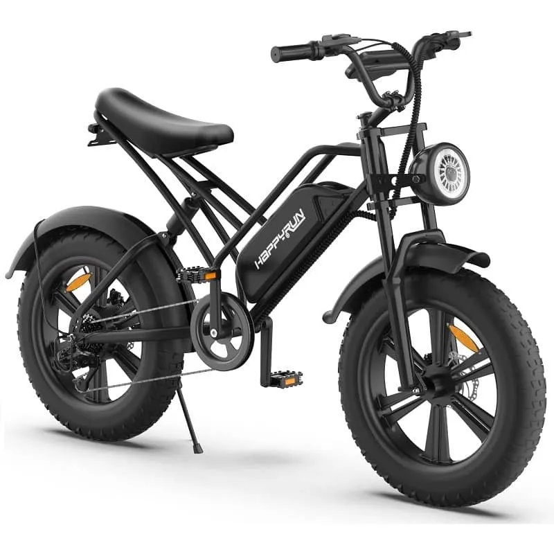 Happyrun G50 /750 W Fat Tire E-Bike - Top Speed 45 KPH, Range up to 100 Kilometers