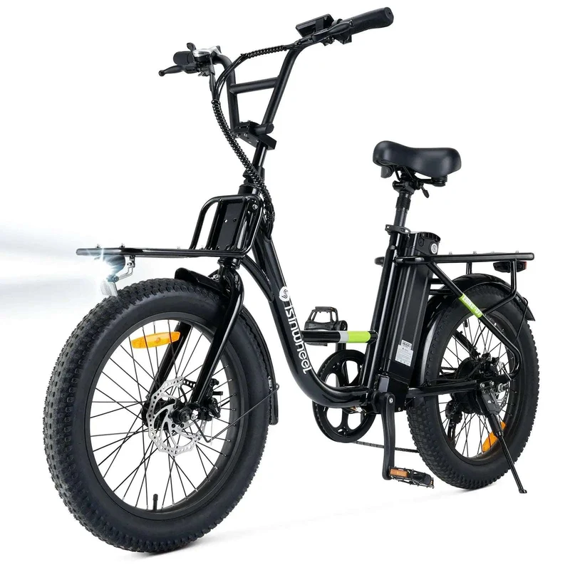 ISINWHEEL U7 20" Step-Thru Cargo Electric Bike 500W Motor 48V 10.4Ah Battery, Max Speed 32 KPH, Range 80KM