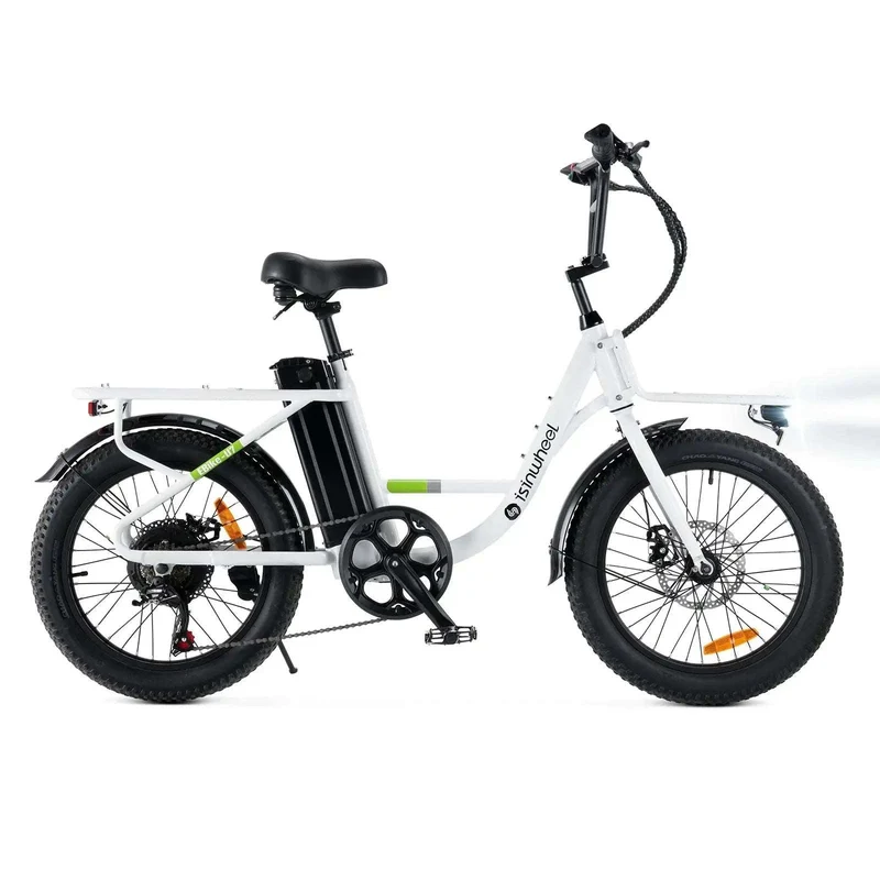 ISINWHEEL U7 20" Step-Thru Cargo Electric Bike 500W Motor 48V 10.4Ah Battery, Max Speed 32 KPH, Range 80KM