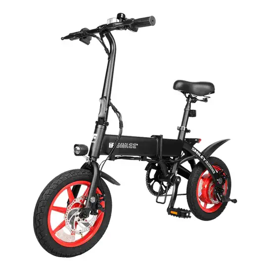 Smilee-S7 14" Folding Electric Bike - Max Speed 25 KPH, Range 35-40 KM