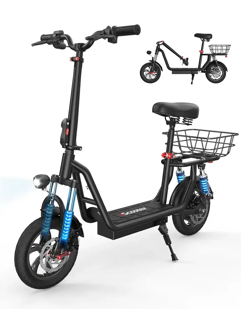 iScooter i12 Electric Scooter with Seat for Adults, Max Speed 25 kph, Range 35km