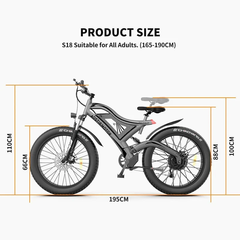 AOSTIRMOTOR S18 750W Full Suspension Fat Tire E-Bike Canada