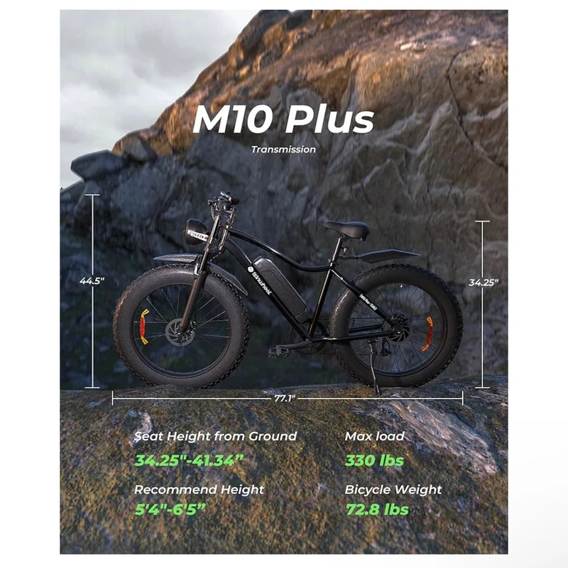 isinwheel M10Plus Fat-Tire Electric Bike Canada