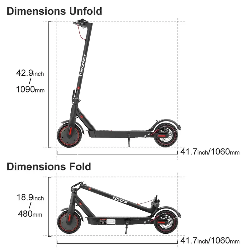 iScooter i9 Foldable Commuting Electric Scooter 350W-Max Speed 25kph, Range 28km