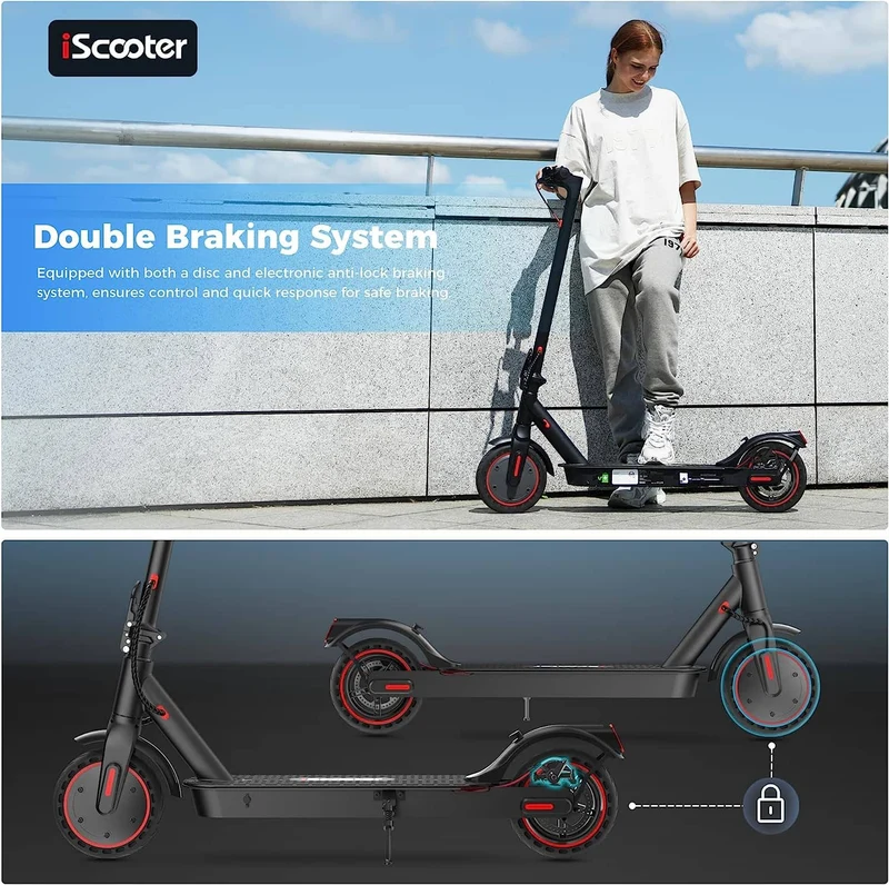iScooter i9 Foldable Commuting Electric Scooter 350W-Max Speed 25kph, Range 28km