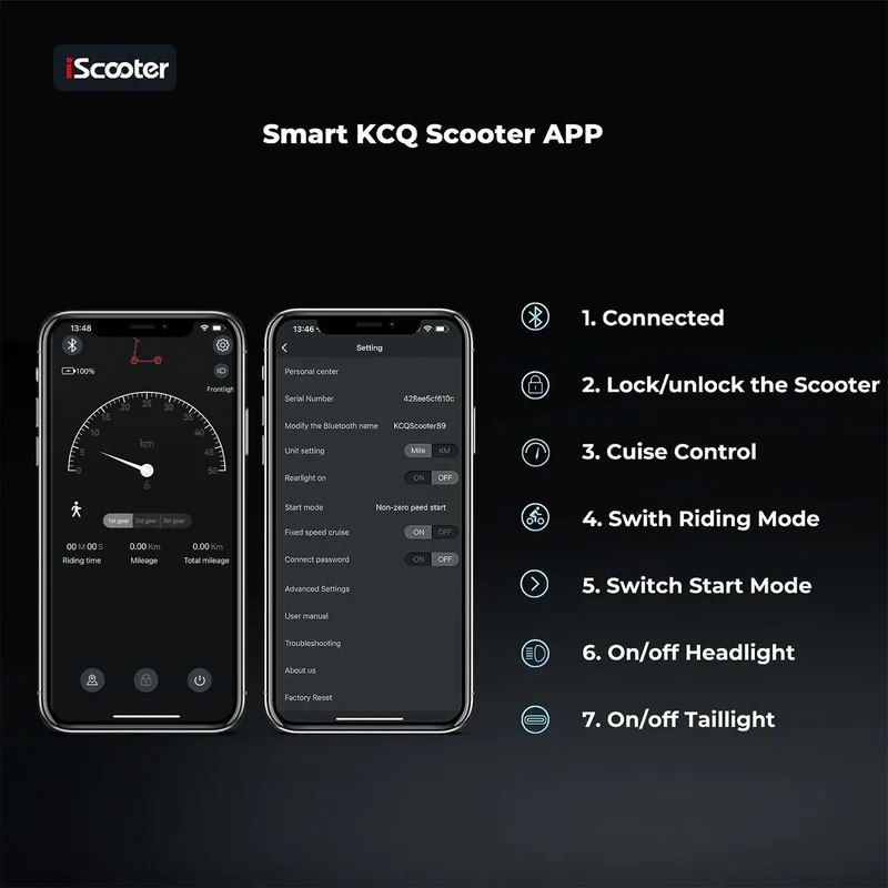 iScooter i9 Foldable Commuting Electric Scooter 350W-Max Speed 25kph, Range 28km