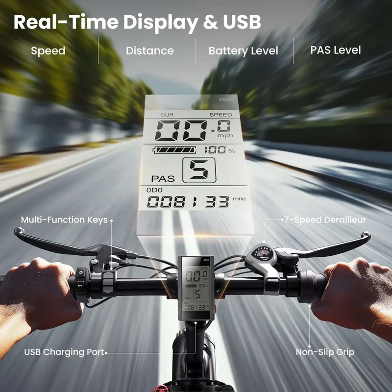 CycFree 120KM Long Range Electric Bike - Max Speed 32 KPH, Range 120 KM