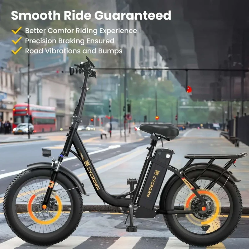 CycFree 120KM Long Range Electric Bike - Max Speed 32 KPH, Range 120 KM