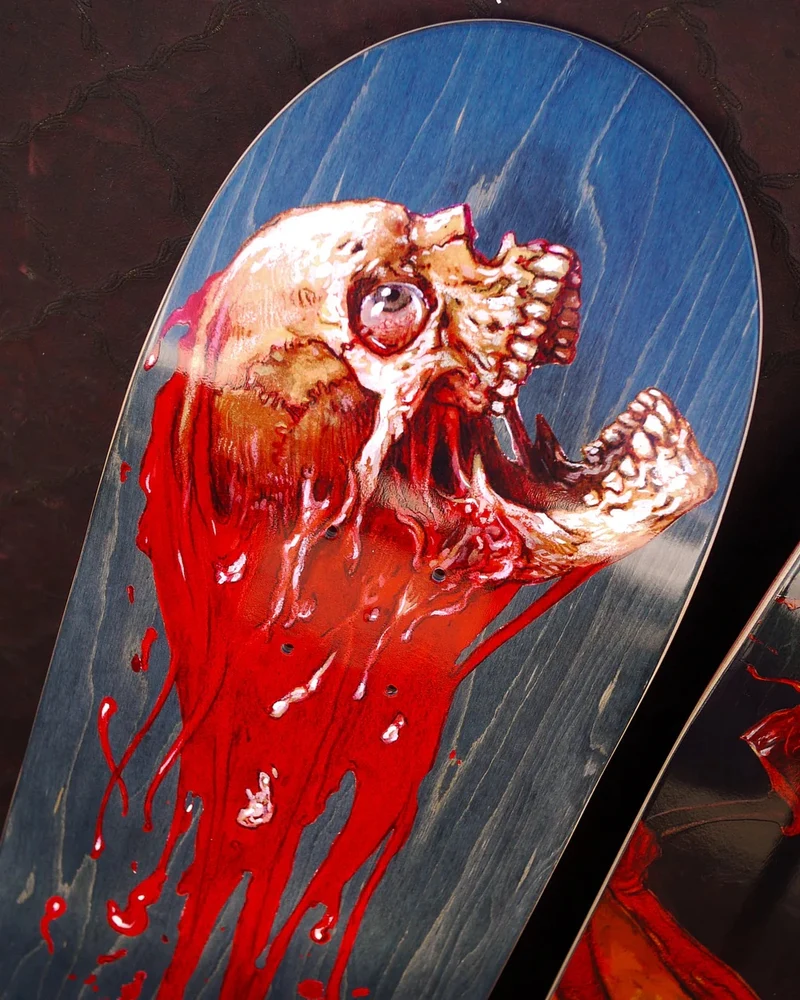 Creature Cannibal Corpse Skull and Blood Skateboard Deck