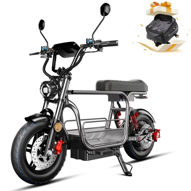 iScooter DX5 / DX5Pro Electric Scooter with Seat & Large Basket - Moped Style