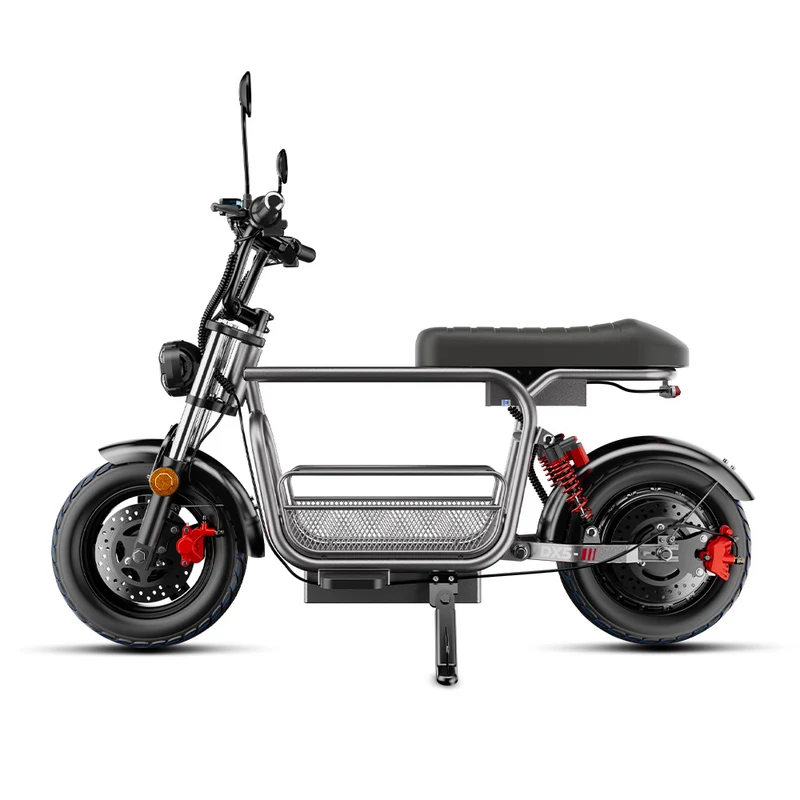 iScooter DX5 / DX5Pro Electric Scooter with Seat & Large Basket - Moped Style