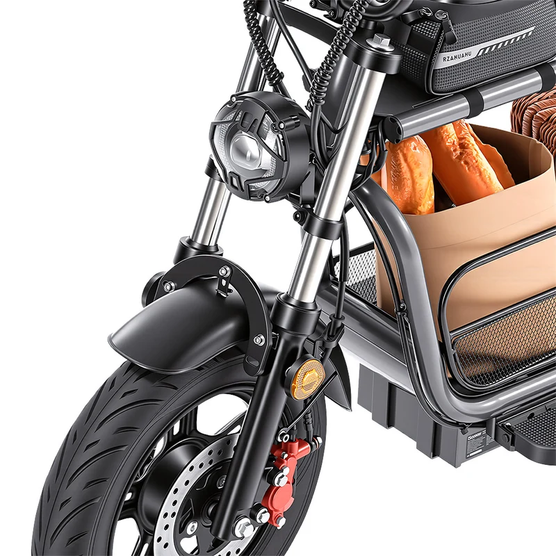 iScooter DX5 / DX5Pro Electric Scooter with Seat & Large Basket - Moped Style