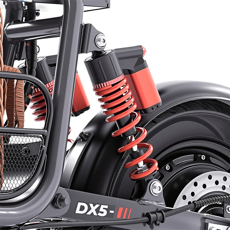 iScooter DX5 / DX5Pro Electric Scooter with Seat & Large Basket - Moped Style