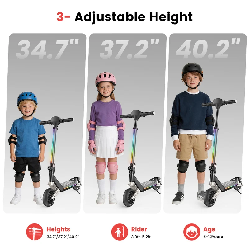 K6 Kids Electric Scooter with Dual Suspension