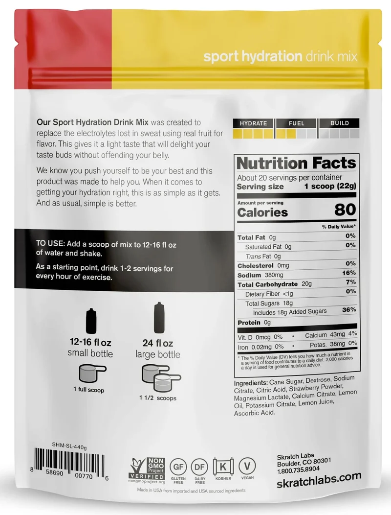 SKRATCH Exercise Hydration Mix