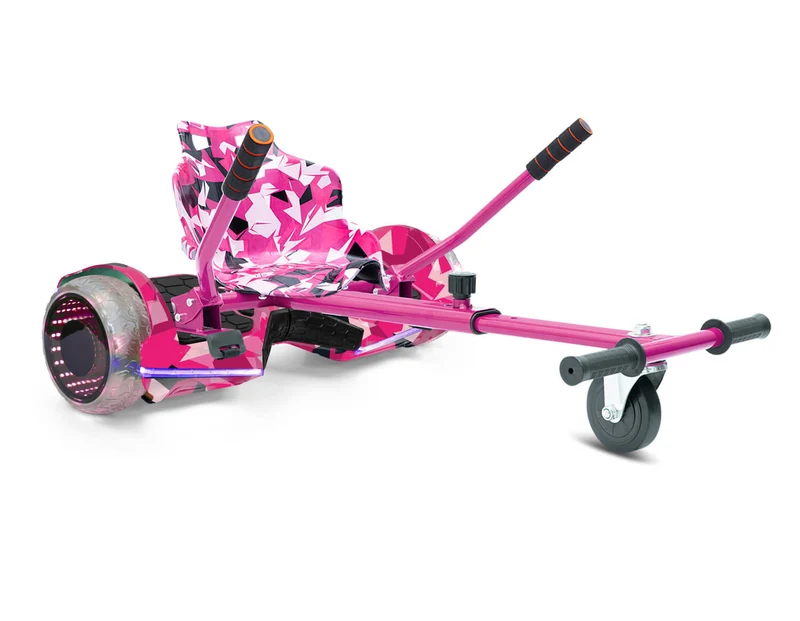INFINITY - Pink Vortex Camo Bundle 6.5" All Terrain APP Bluetooth & LED Official Hoverboard