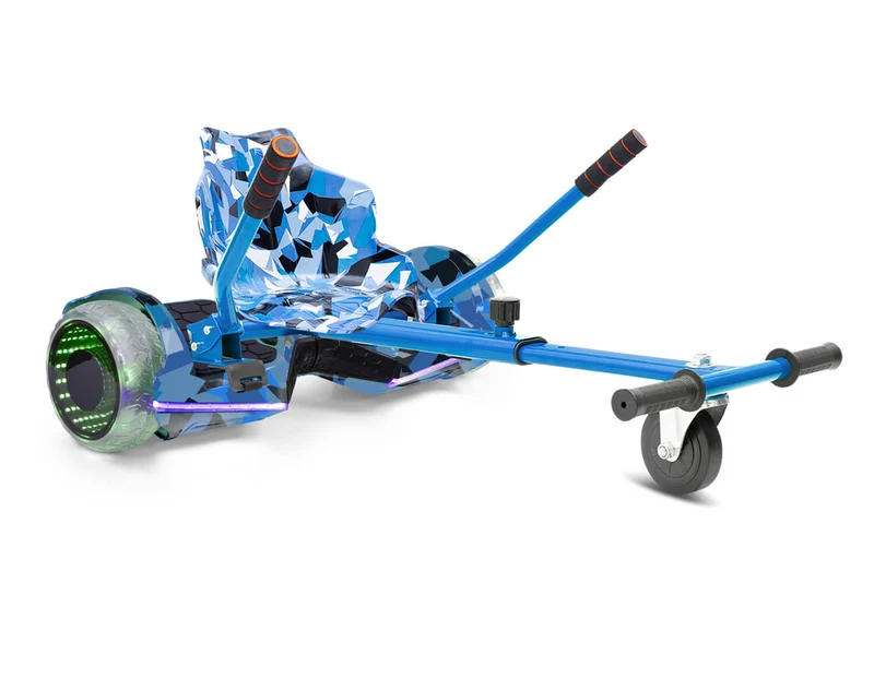 INFINITY - Blue Vortex Camo Bundle 6.5" All Terrain APP Bluetooth & LED Official Hoverboard