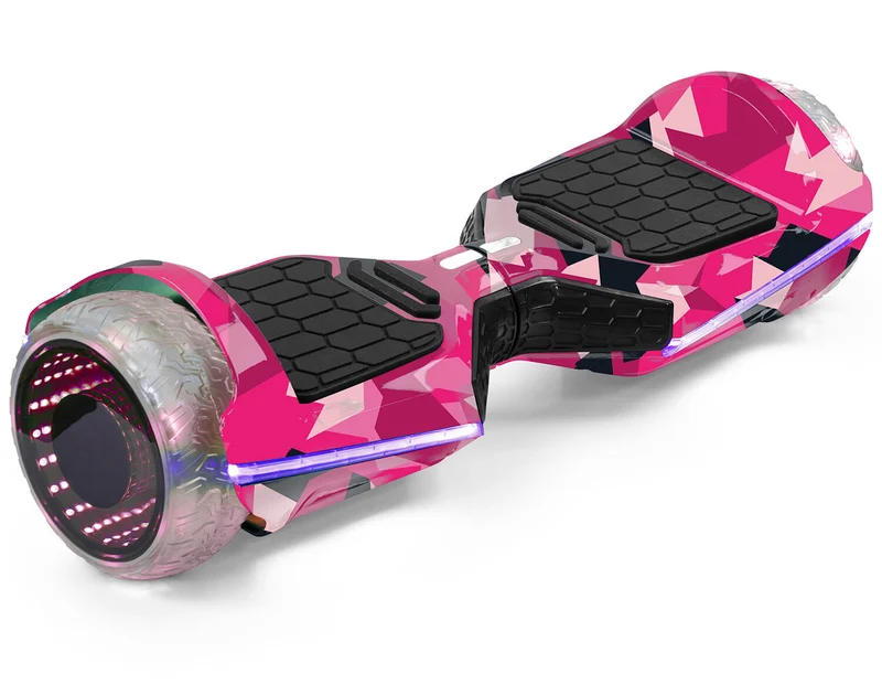 INFINITY - Pink Vortex Camo 6.5" All Terrain APP Bluetooth & LED Official Hoverboard