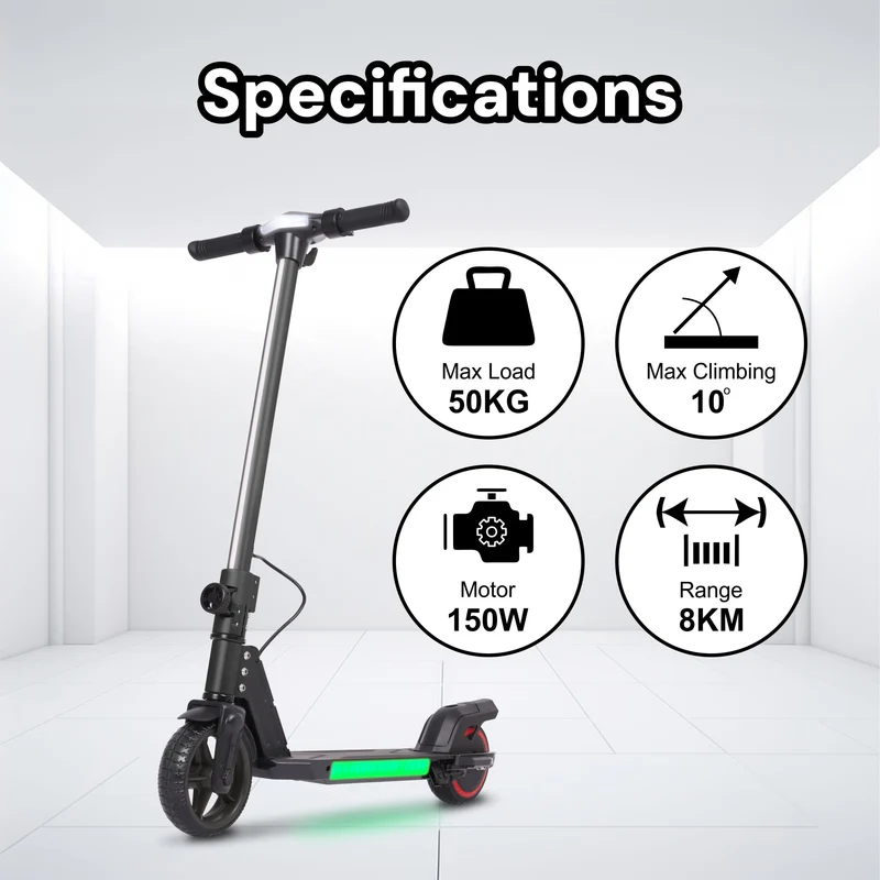 S31 Kids PRO ELECTRIC SCOOTER - LED Lights - 150W Power - High Performance
