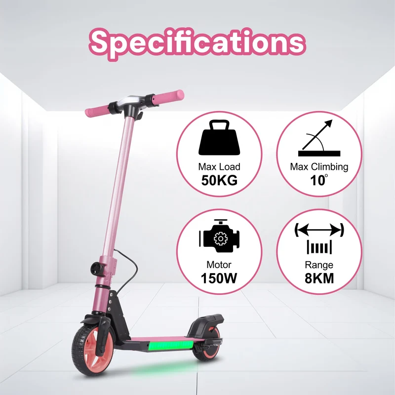 S31 Kids PRO ELECTRIC SCOOTER - LED Lights - 150W Power - High Performance