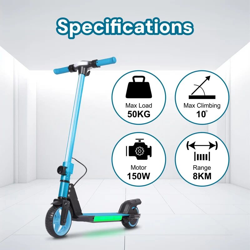 S31 Kids PRO ELECTRIC SCOOTER - LED Lights - 150W Power - High Performance