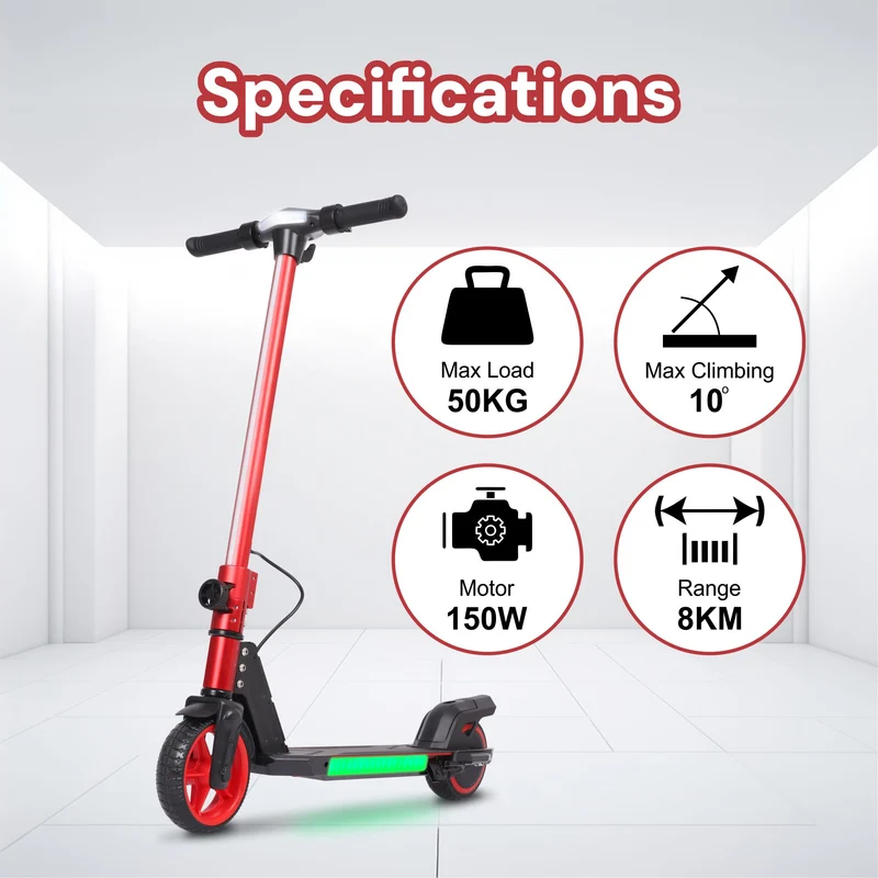 S31 Kids PRO ELECTRIC SCOOTER - LED Lights - 150W Power - High Performance