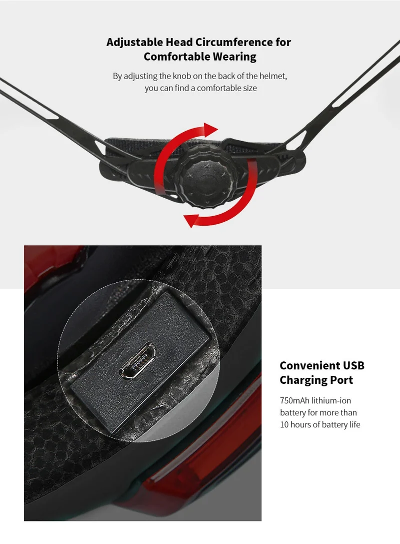 Electric Scooter Safety Helmet with LED Light