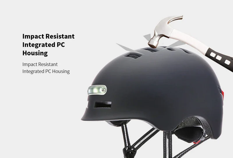 Electric Scooter Safety Helmet with LED Light