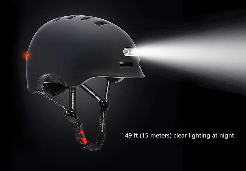 Electric Scooter Safety Helmet with LED Light