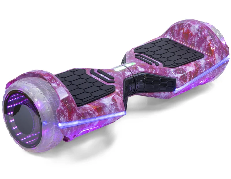 INFINITY - Pink Galaxy 6.5" All Terrain APP Bluetooth & LED Official Hoverboard