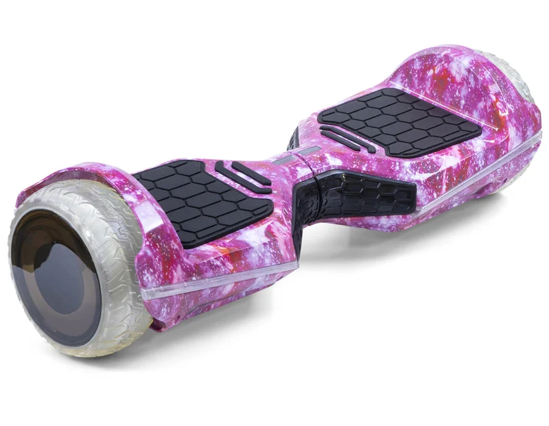 INFINITY - Pink Galaxy 6.5" All Terrain APP Bluetooth & LED Official Hoverboard