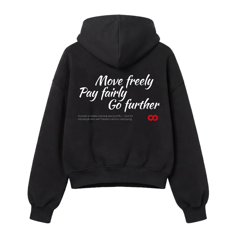 iScooter Unisex Logo Hoodie – Black