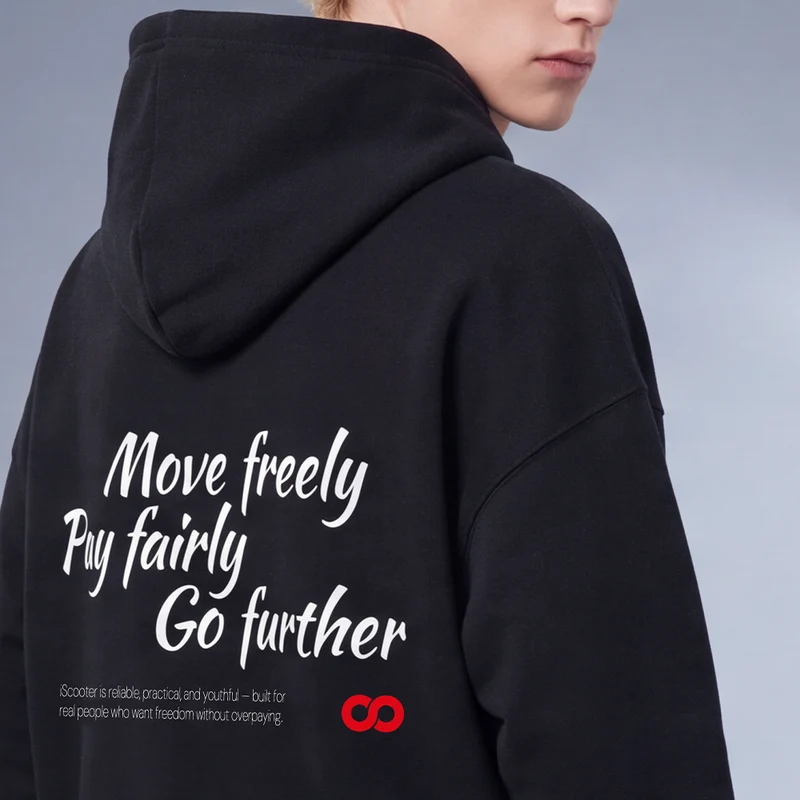 iScooter Unisex Logo Hoodie – Black