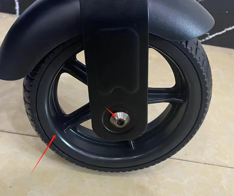 Front wheel with fixing screw for iK3 kids escooter