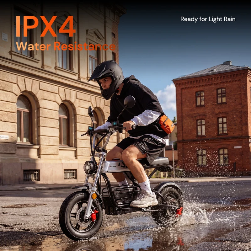 iScooter DX5Pro / DX5 2000W Electric Scooter with Seat & Large Basket - Moped Style