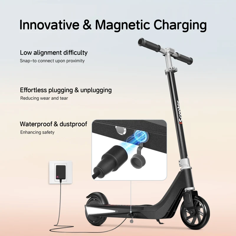 iScooter iK1S Kids Electric Scooter with Colorful Flashing Wheels & Height Adjustable