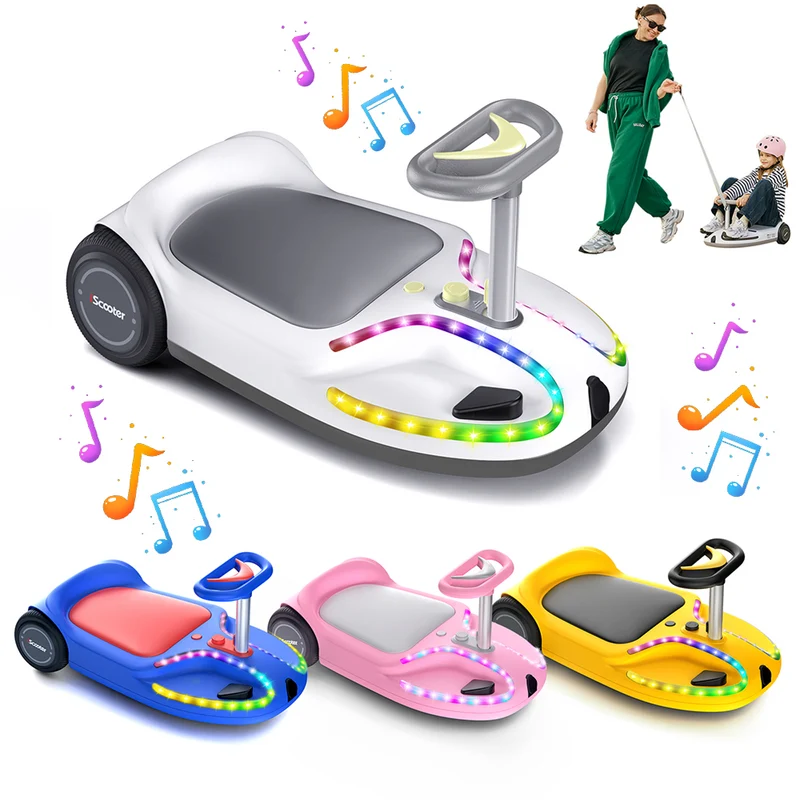 iScooter TC3 Electric Wiggle Car for Kids with Bluetooth and Pull Rope