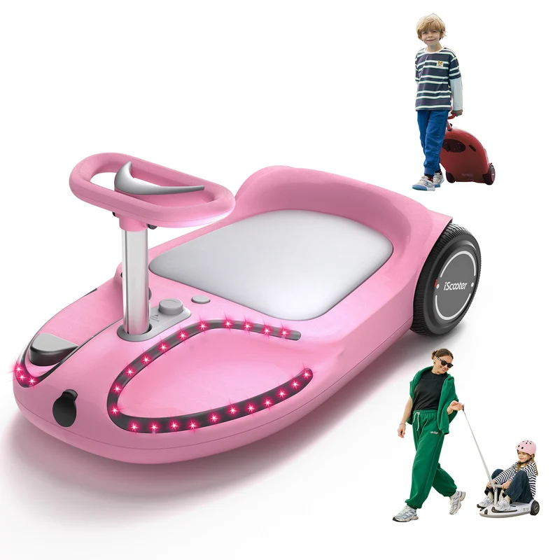 iScooter TC3 Electric Wiggle Car for Kids with Bluetooth and Pull Rope
