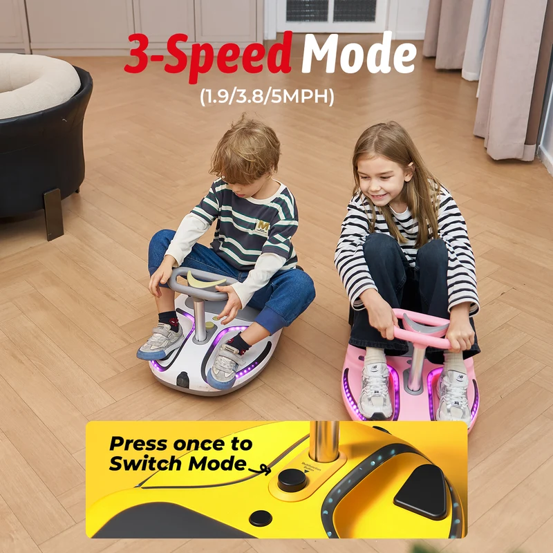 iScooter TC3 Electric Wiggle Car for Kids with Bluetooth and Pull Rope