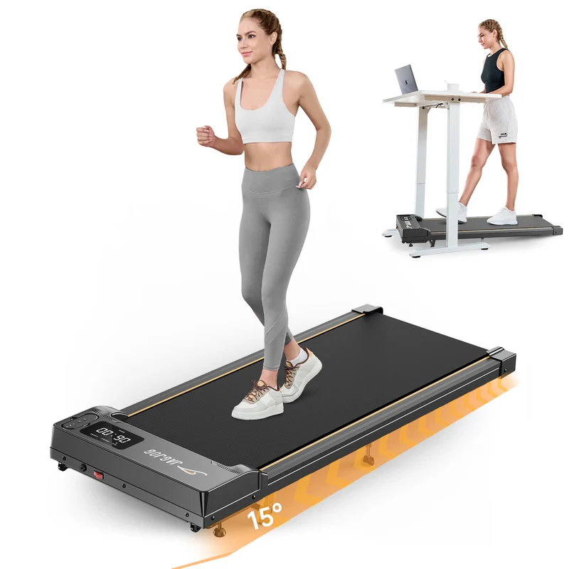 JT52 Walking Pad with Handrails Treadmill with Incline