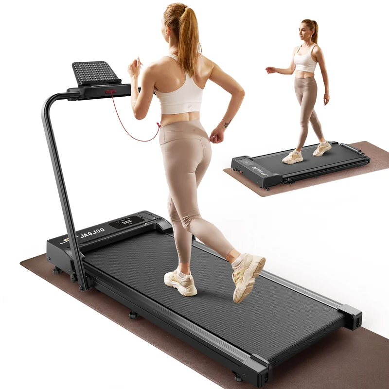 JT52 Walking Pad with Handrails Treadmill with Incline