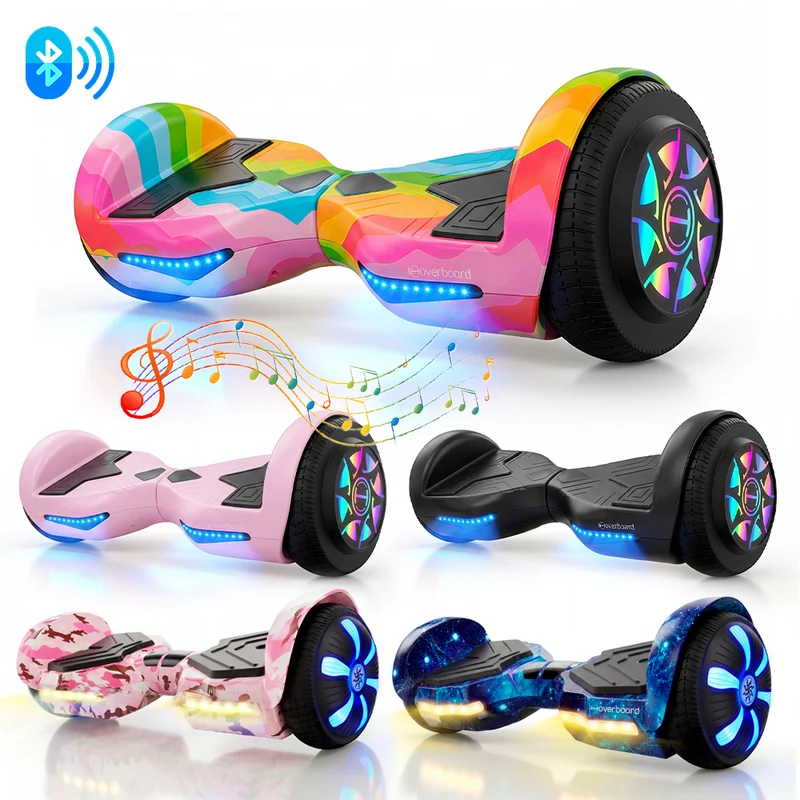 H1 Self Balancing Hoverboard with Bluetooth Music and LED Lights - Multiple Colors
